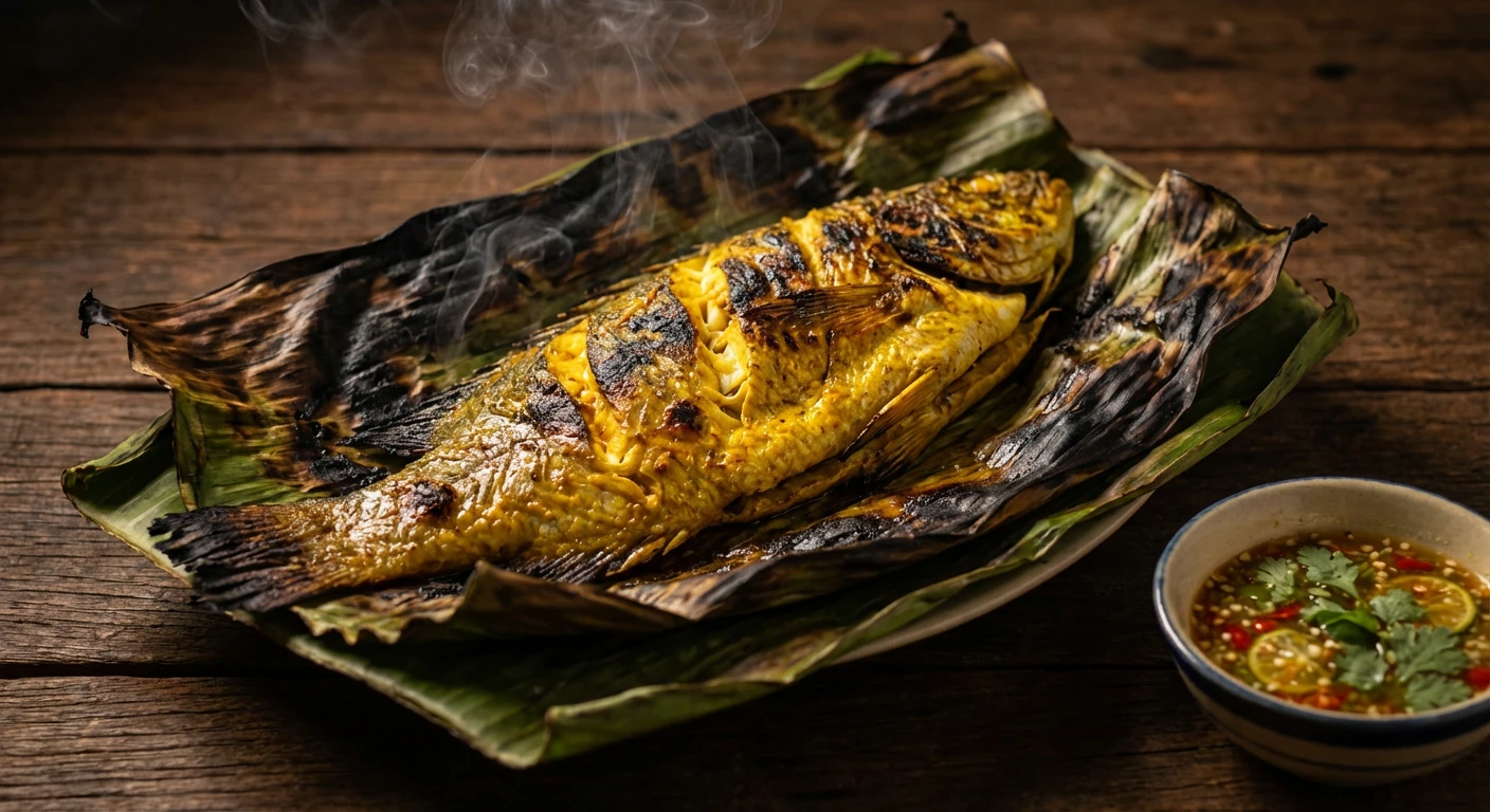 Grilled Fish in Banana Leaves