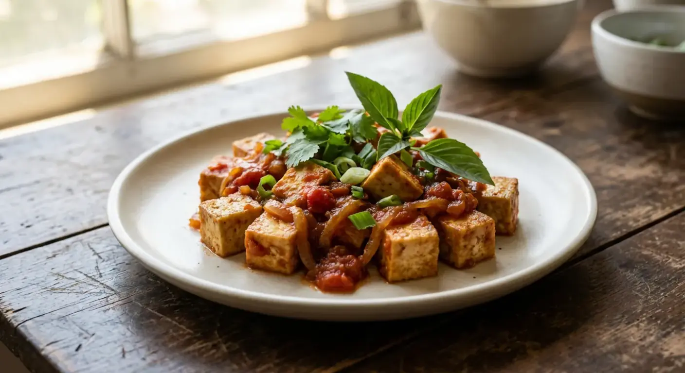 Tofu with Tomato Sauce
